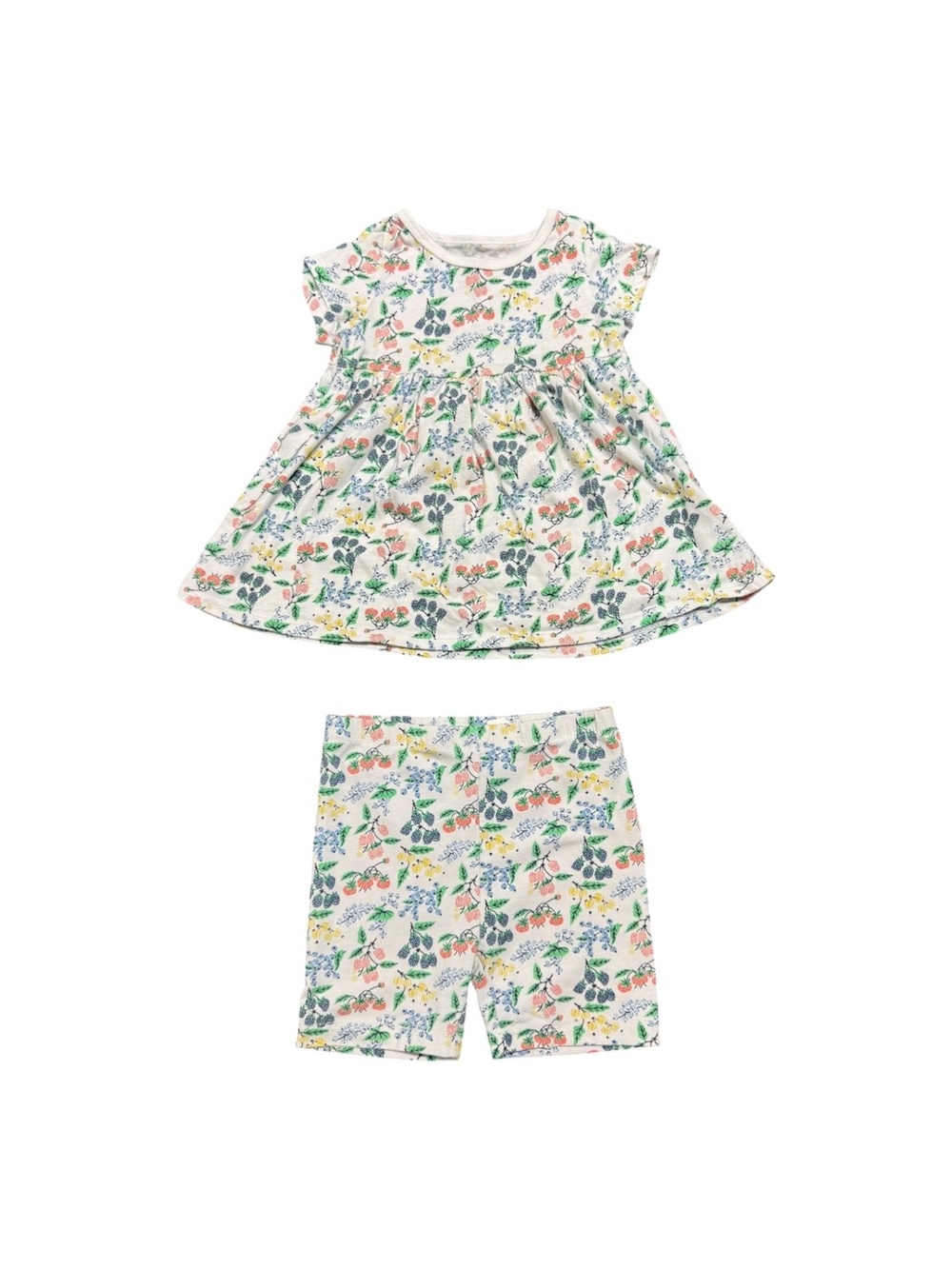 First Impressions Girls Floral Tunic Top & Bike Shorts Set Size 4T